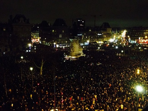 Demonstracije na Trgu Republike u Parizu