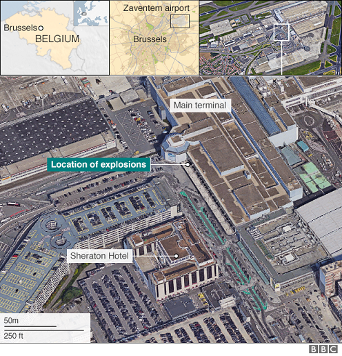Mesto napada: aerodrom Zaventem u Briselu