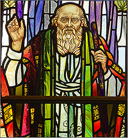 ilustracija: vitraž u muzeju religioznog života i umetnosti sv. mungo, glazgov, flickr.com