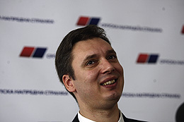 Aleksandar Vučić, učesnik sa<br> južne tribine