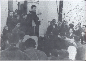 U DUHU USTAŠKE POLITIKE: Sveštenik Vlado Margetić pokrštava Srbe u slavonskom selu Mikleuš