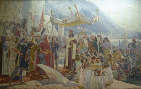 SLIKE GRADA: Ulazak cara Dušana u Dubrovnik, slika Marka Murata, 1900;...