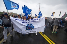 »MINISTRI VOLJNO«: Vojni i policijski sindikat<br><br>foto: tanjug / milutin marković
