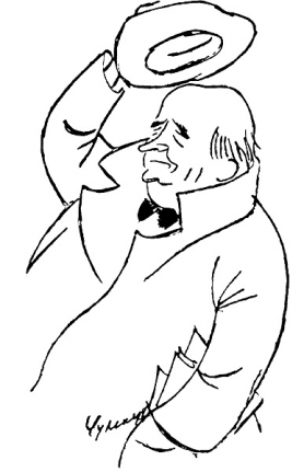 Miroslav Krleža na karikaturi Zuka Džumhura